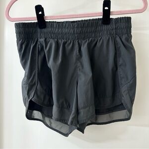 Athleta Charcoal Black Athletic Running Shorts, Size S